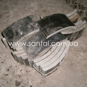500-3501105, Накладка передней тормозной колодки КрАЗ (100mm) краз, запчасти КрАЗ